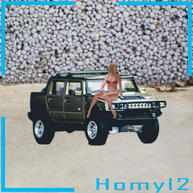 Homyl2 Miniatur Figur Wanita Multifungsi Skala 1 / 64 Untuk Lansekap Mikro / Taman DIY