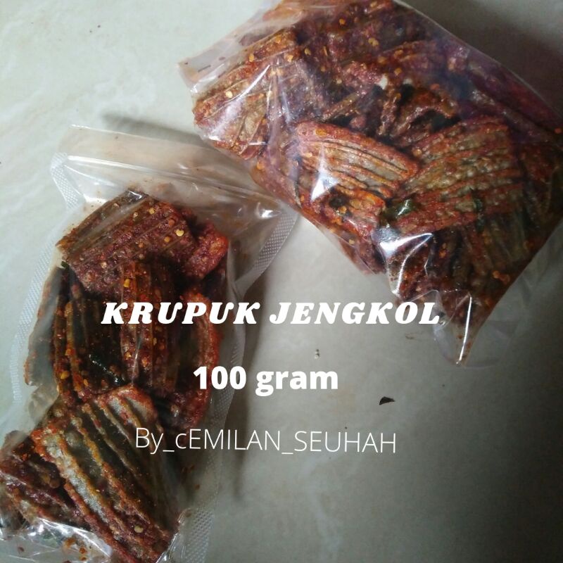 Kerupuk Jengkol Pedas Daun Jeruk Isi 100 Gram