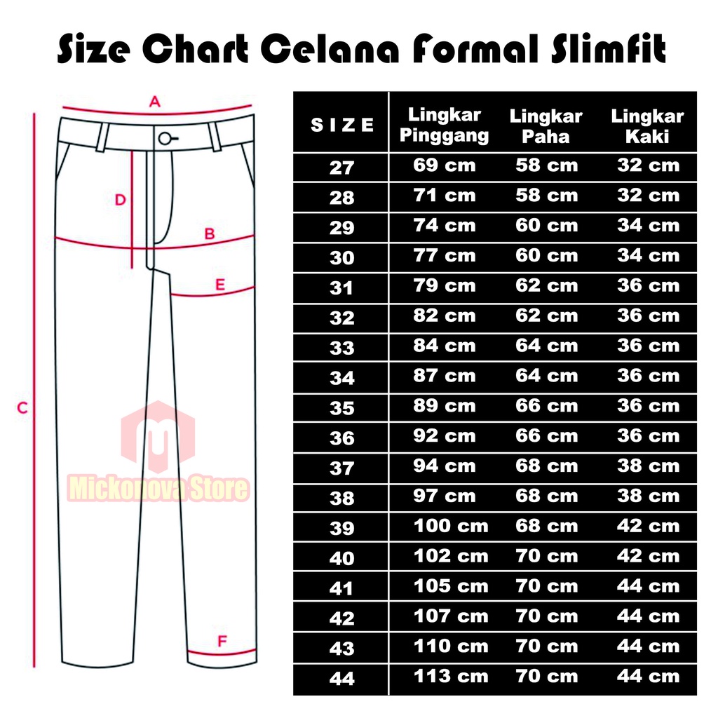 Mickonova Celana Kerja Pria Slim Fit Clana Kantor Laki Formal Slimfit Panjang Bahan Dasar Kain Woll