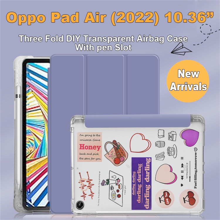 Casing Flip Lipat Matte Transparan Untuk Oppo Pad Air (2022) 10.36 &quot;OPD2102 X21N2 Oppo Pad OPD2101 11.0&quot;