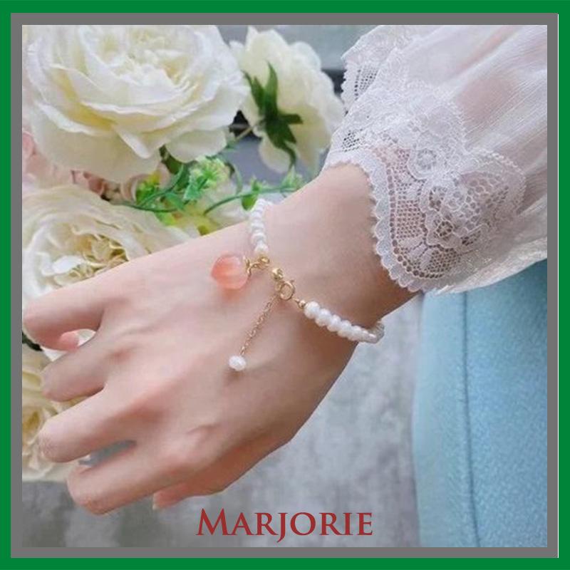 Gelang Mutiara Persik Pelajar Wanita Niche Design Sisters Couple Best Friends Gelang-MJD