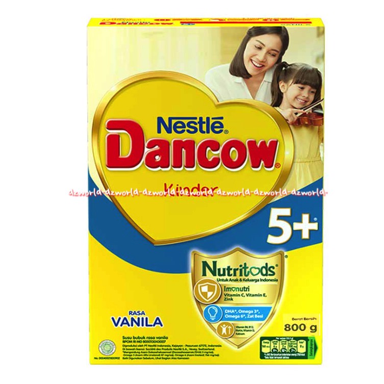 Nestle Dancow Kinder 5+ Rasa Vanila Coklat 750gr Nutritods Susu Dancow Bubuk Putih Rasa Vanila Untuk Usia 5 tahun Ke Atas 750gr