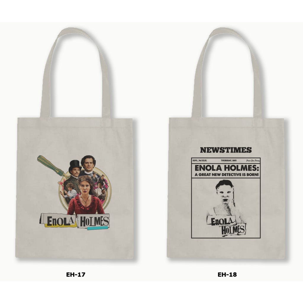 TOTE BAG BLACU  - ENOLA HOLMES / SERIAL NETFLIX 1