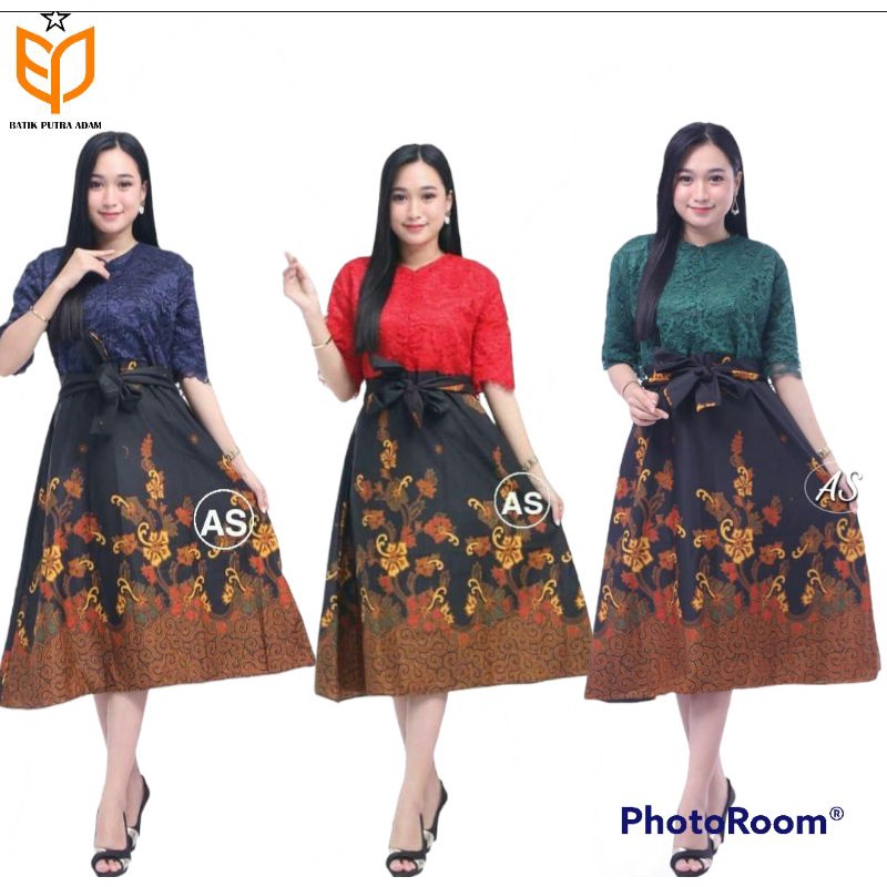 Dress batik kombinasi//dress batik brokat //dress batik pesta//dress batik natal