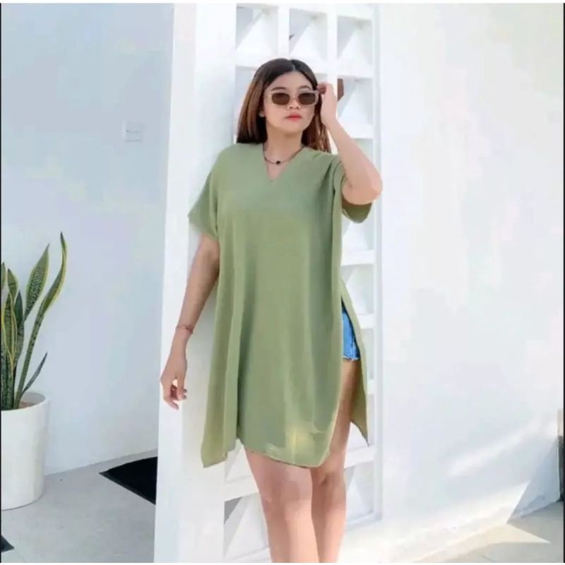 LONG SQUARE TOP ATASAN BLOUSE WANITA AIRFLOW CRINKLE ANTI LECEK AIR FLOW/AIRFLOW CRINKLE JUMBO