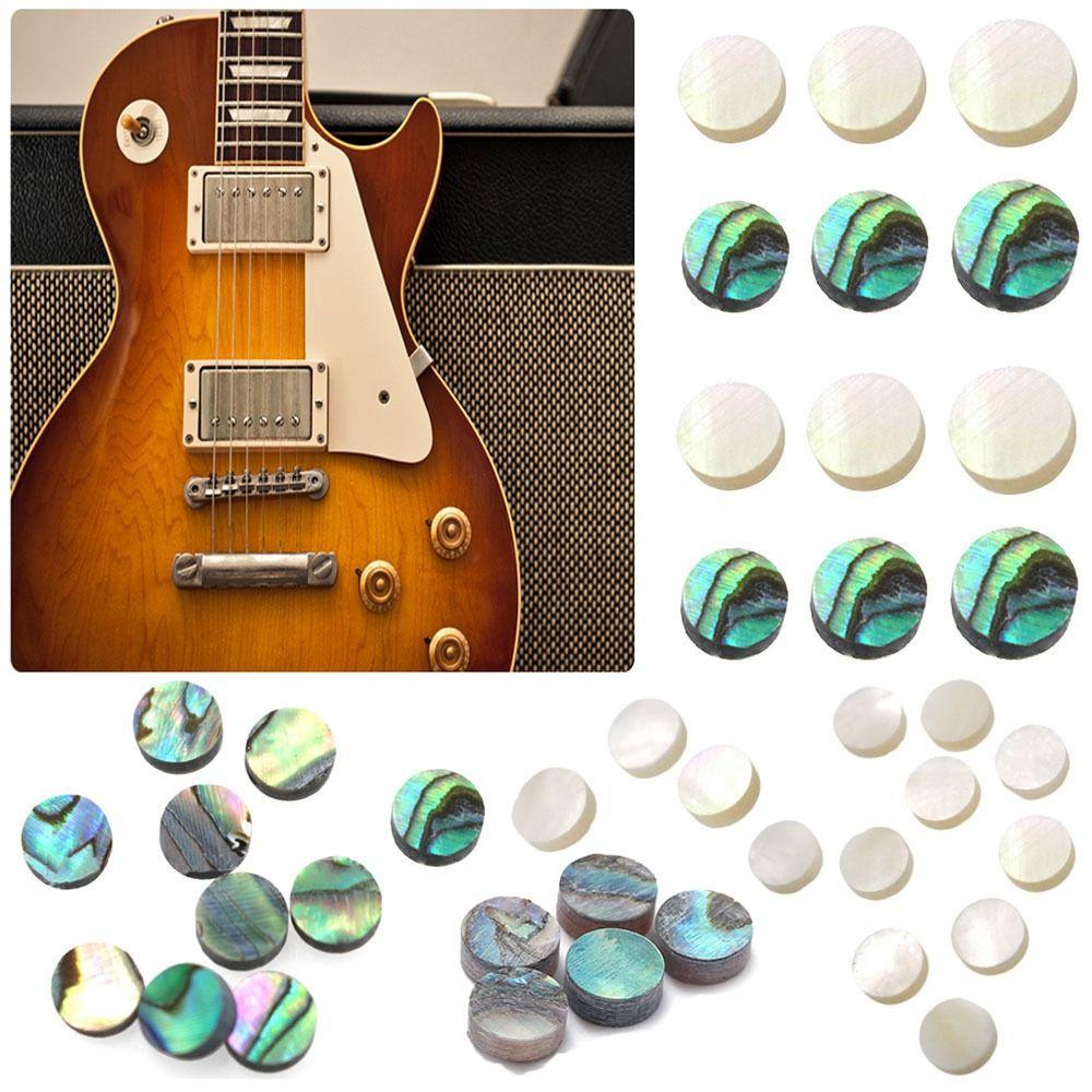 TOP 10pcs Abalone Inlay Dots White Colourful Parts for Ukulele Acoustic Pearl Shell Dots