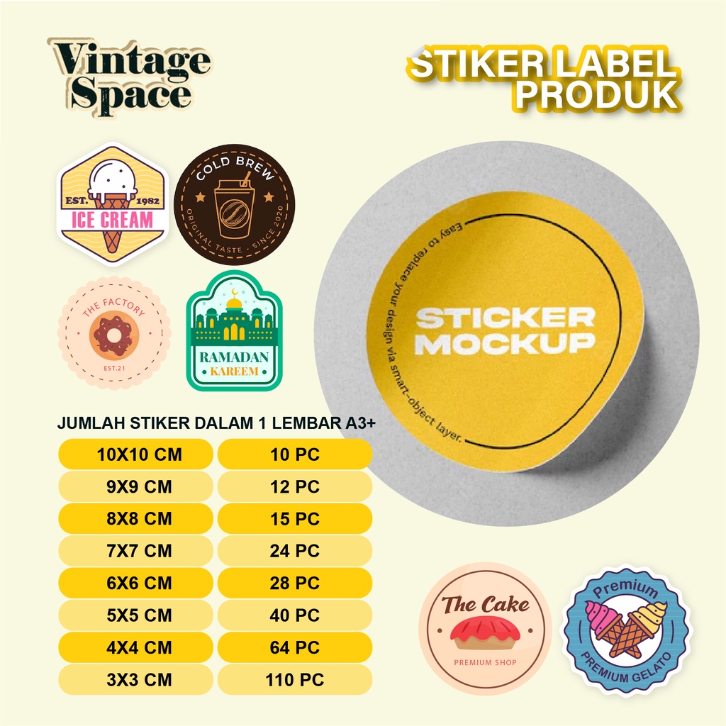 

Stiker label produk A3 / label produk/stiker produk