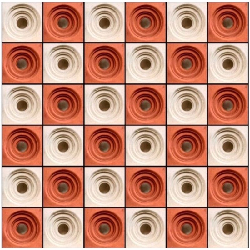 Roster Beton minimalis Bulat melingkar 2 sisi