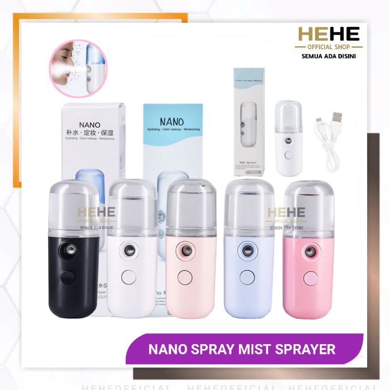 Nano Spray Portable Mini Usb Mist Sprayer Penyemprot Nano Facial Mist Pelembab Perawatan Tubuh Wajah