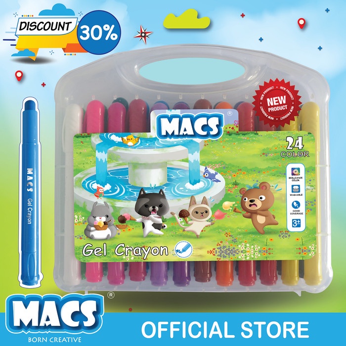 

24 Colors Gel Crayon Warna