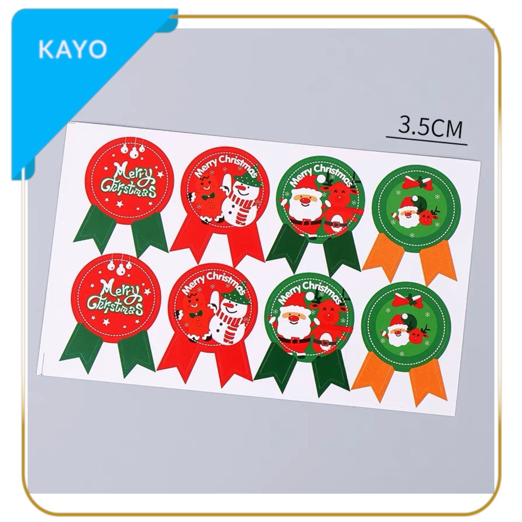 

stiker motif natal isi 8, stiker kado natal , tempelan stiker natal