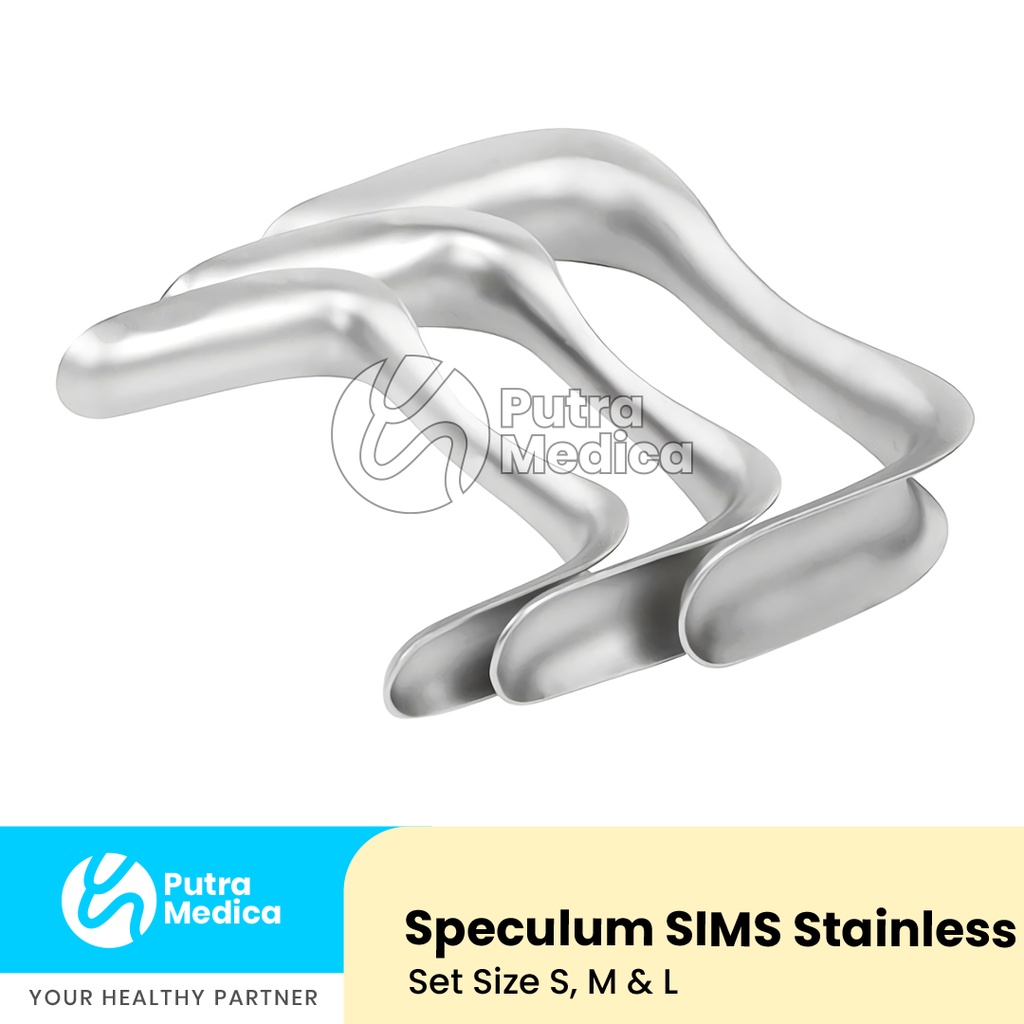 Sakamed Vaginal Speculum Sims Stainless - 1 Set / Spekulum Obgyn / Sim Retractor / Instrumen Kebidanan
