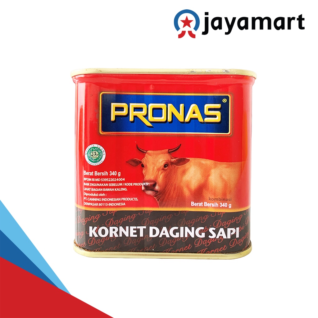 PRONAS Kornet Kaleng Daging Sapi Kotak 340g / Corned Beef Pronas 340 gram / Kornet Sapi Pronas Besar