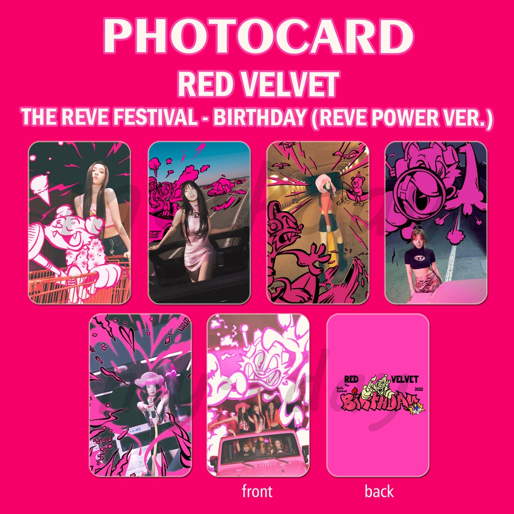 PC-1088, Unofficial Photocard Red Velvet The Reve Festival - Birthday (ReVe Power Ver.) 2 sisi