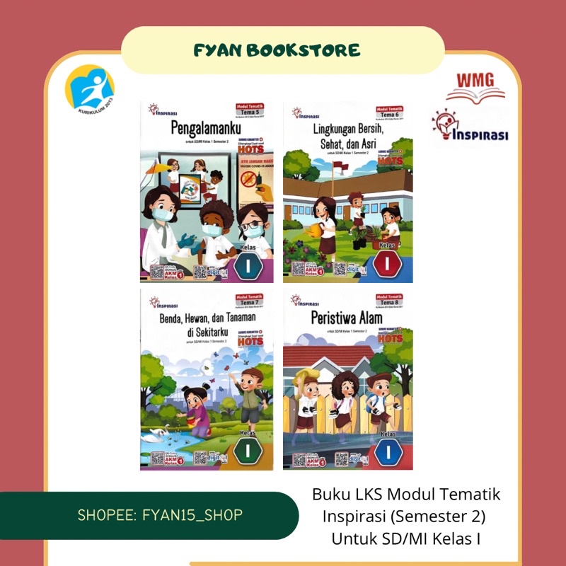Jual Fyan Book Store Buku LKS Inspirasi Modul Tematik WMG Untuk Siswa 