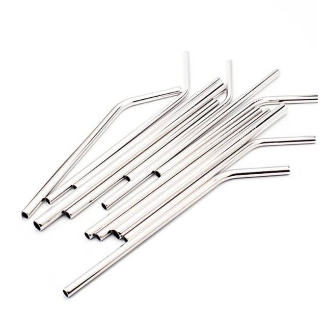 Sedotan  Stainless SILVER SATUAN Ramah Lingkungan Straw 21.5cm New // Sedotan Stainless Steel Set