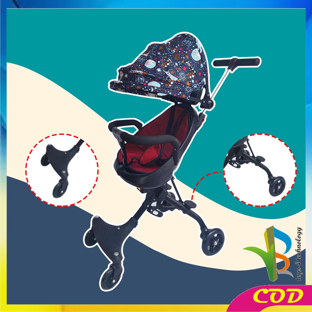 RB-C540 Stroller Lipat Travelling Perlengkapan Bayi Micro Trike / Stroller Baby Canopy Microtrike / Stroller Kereta Dorong Roda 4 Baby Stroller Import