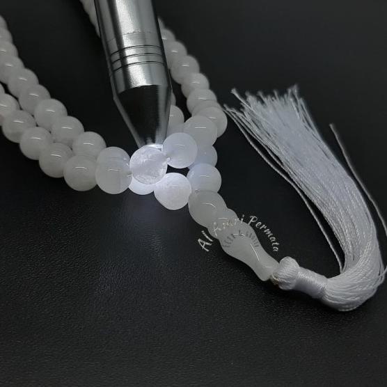 Tasbih Batu Giok Putih Asli 99 Butir - White Jade Original