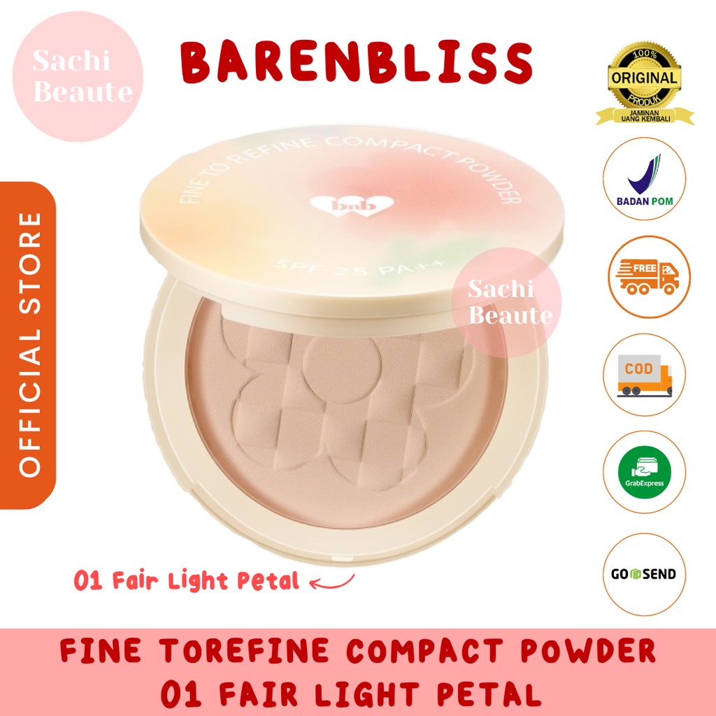 BNB Barenbliss Korean Bloomatte Fine to Refine Compact Powder 24H Oil Control - 01 Fair Light Petal