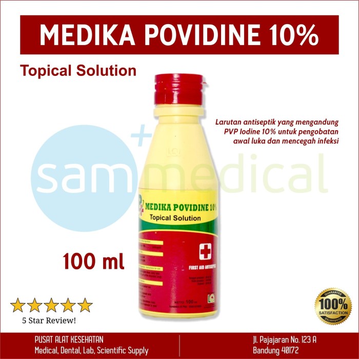 Medika Iodine Povidone atau Povidone Iodine 100ml