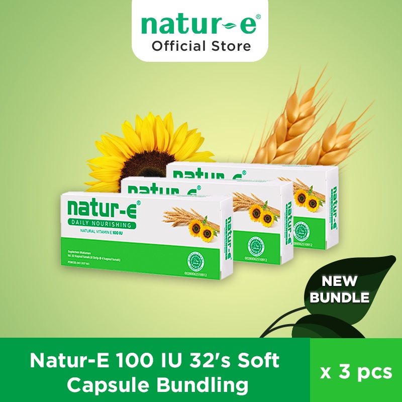 [Bundle] Natur-E Skin Start Natural Vitamin E 100 IU 32s 3pcs Soft Capsule suplemen / vitamin / vitamine