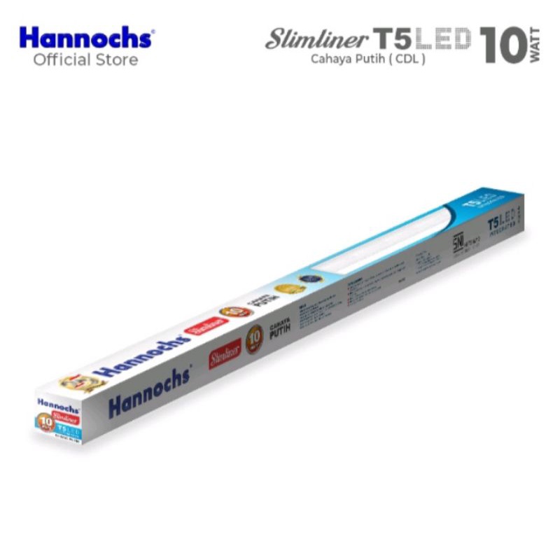 Lampu TL 10watt T5 LED Hannochs Slimliner Putih