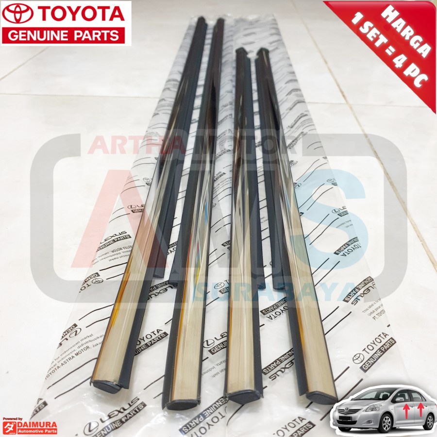 Karet pelipit list lis kaca wheater strip mobil TOYOTA Vios gen 2 gen2