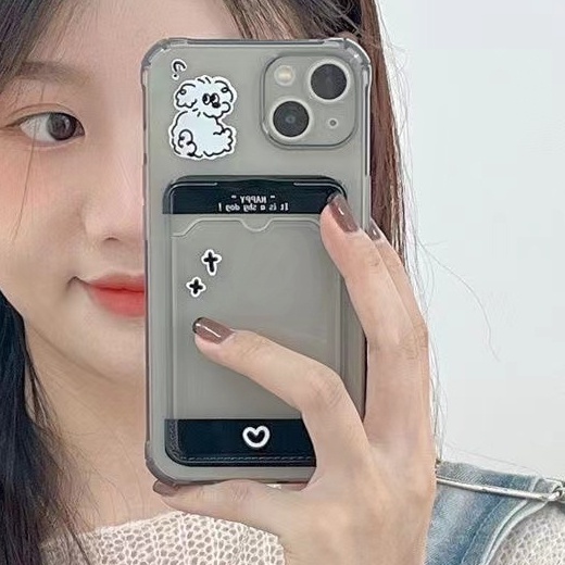 Soft Case Silikon TPU Transparan Motif Anjing Lucu Untuk IPhone 14 13 12 11 Pro XS Max XR X 8 7 6 6S Plus