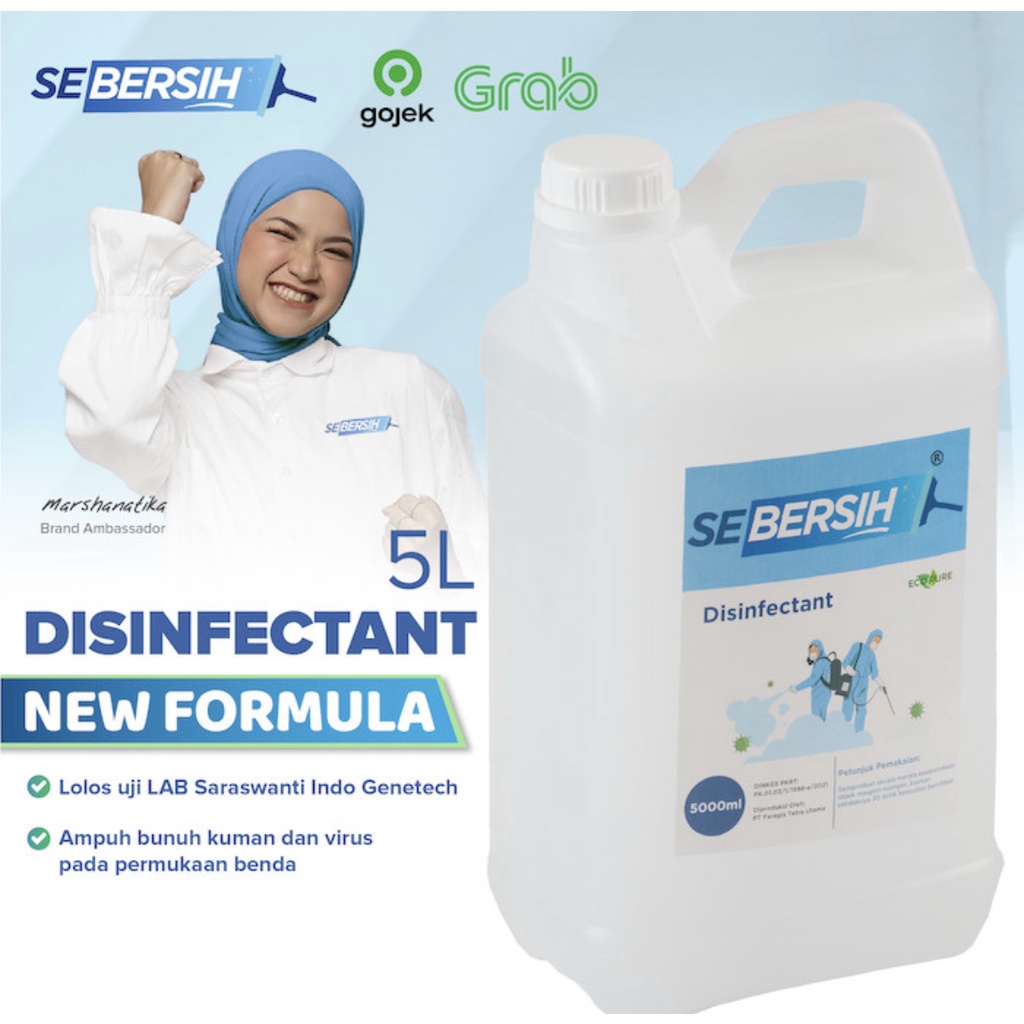 SEBERSIH Disinfektan Konsentrat 5 Liter Izin Kemenkes RI