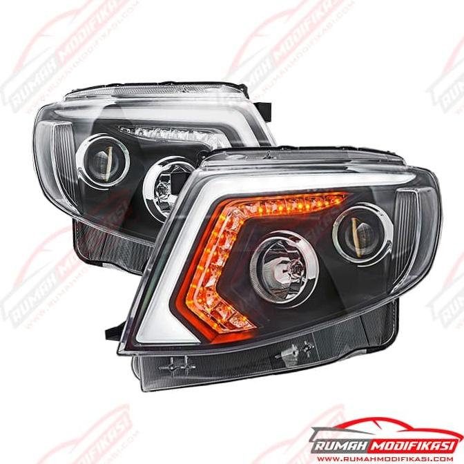 Head Lamp - Ford Ranger T6 2011-2015 - Light Bar - Led - Black - Ee