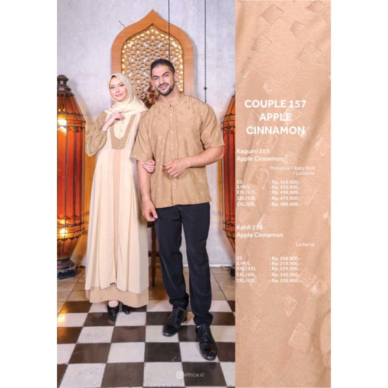 COUPLE 157 SARIMBIT ETHICA COUPLE ETHICA 2023  COUPLE157 APPLE CINNAMON / KAGUMI 265 / KAHFI 239 ORI