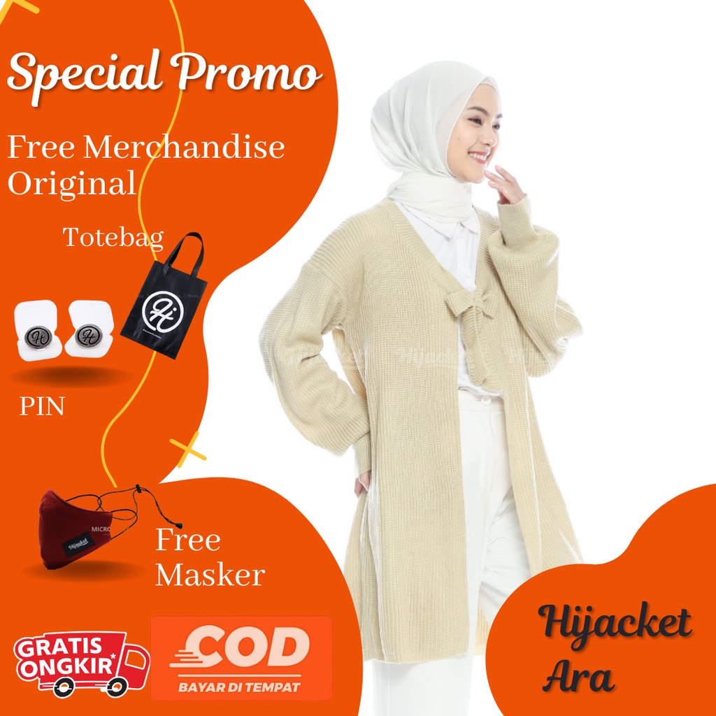 Jaket Premium Rajut Wanita Hijaber Model Panjang Syari Outer Muslimah