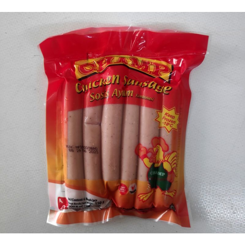 

Champ Chicken Sausages 150gr isi 6 pcs