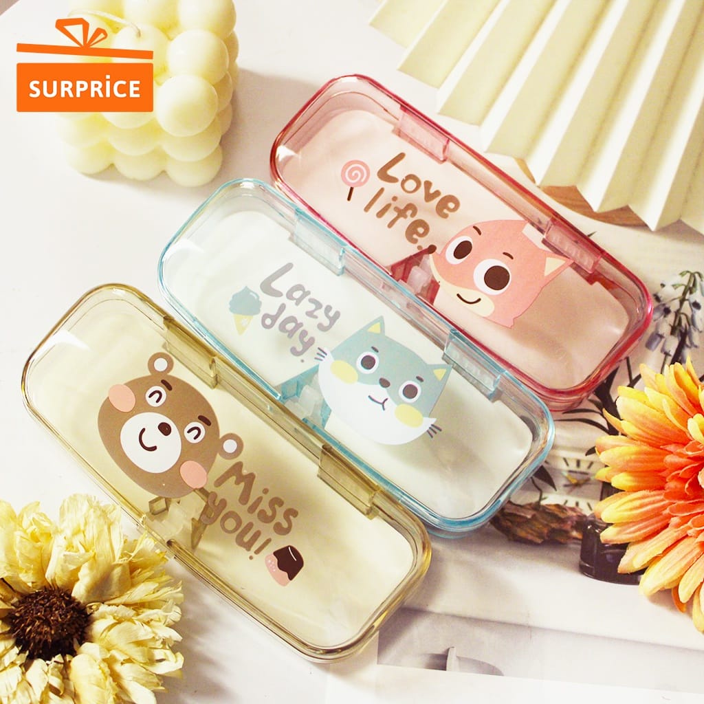KOTAK KACAMATA MOTIF CUTE ANIMAL AKRILIK  / TEMPAT KACAMATA GLASSES CASE HANDCASE / TEMPAT KACA MATA
