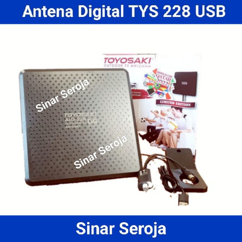 Antena Digital Toyosaki AIO-228Usb 228sc Antena Outdoor Indoor AIO 228 USB 228 SC