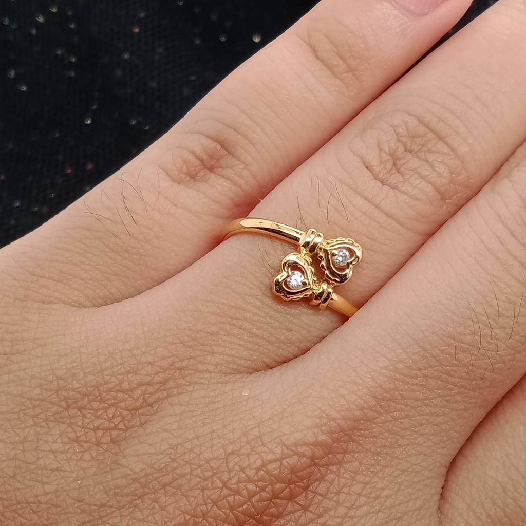 Cincin emas 17K - 1.1 gr kadar 750 - 3904