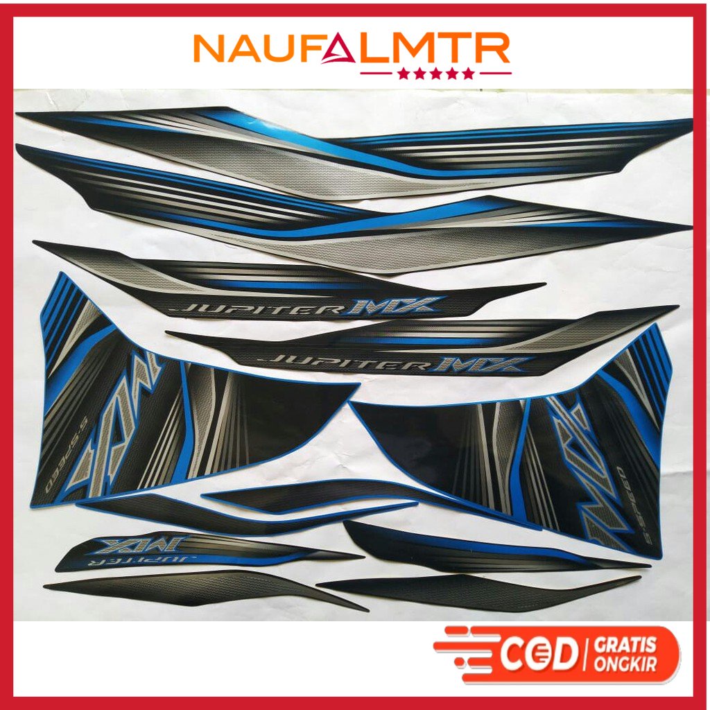 stiker lis body motor yamaha jupiter mx 135 2012 biru