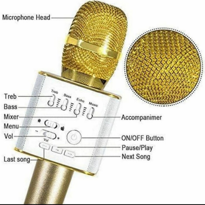 Mik Mic Karaoke Smule Q9 Bluetooth