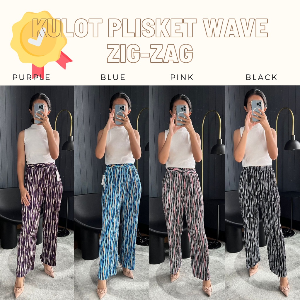 MBL Kulot Motif Plisket Bangkok / Pleated Pants