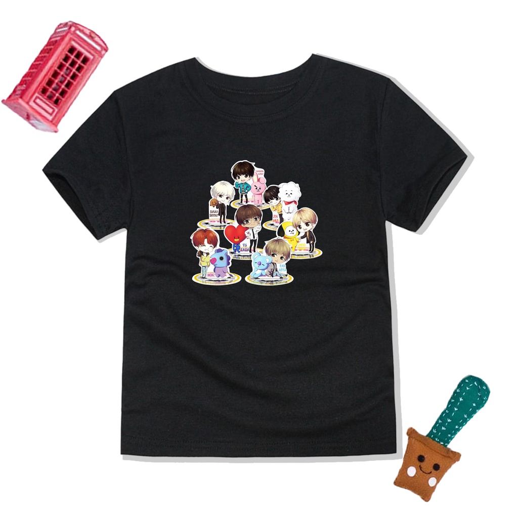 PVJ - Baju Anak Karakter Bt21 kaos anak perempuan Korea Style