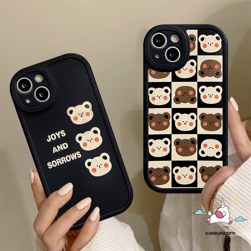 Casing POCO M3 X3 NFC Pro F4 Redmi 12C 10a1 9A K40s 10C 9 10A 9T 9C Note 10 10s 11 11s 10Pro 8 9 9Pro 9s 11Pro Plus 8Pro Mi 12 11 Lite 11T NFC Kartun Korea Lucu Soft Cover Beruang