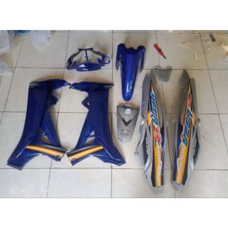 Cover body set Vega R new 2007 biru silver
