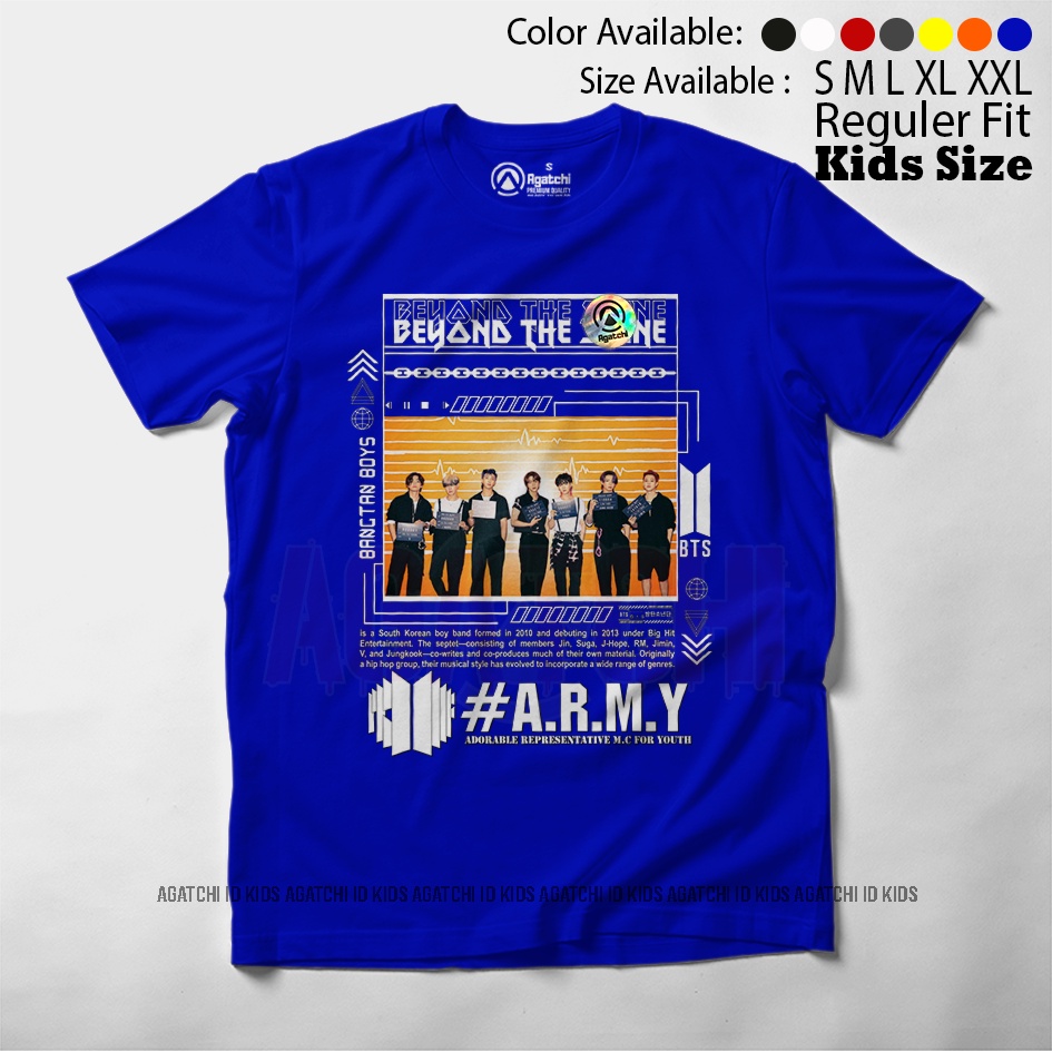 Baju Kaos Atasan Anak Perempuan Motif Personil Grup BTS / Bangtan Boys