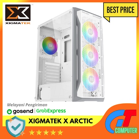 Xagatek Gaming X Arctic ATX Tempered Glass + 4Pcs ARGB Fan