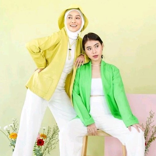 Nabila Blazer Wanita Scuba Import Premium Oufit Of The Day