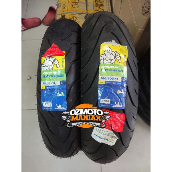 Paket Ban Michelin Pilot Street Radial 120/70-17 & 160/60-17