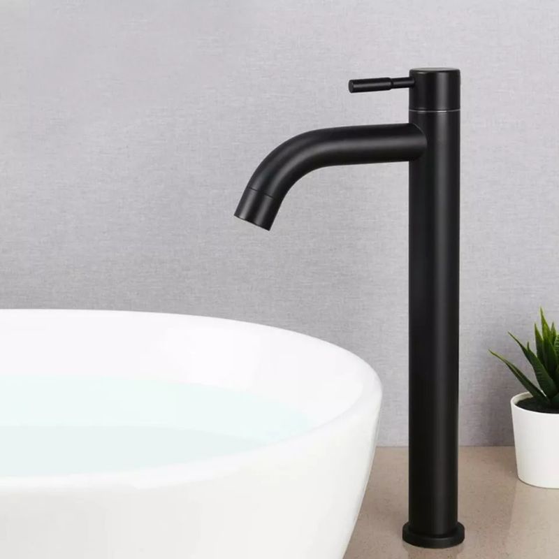 Kran Wastafel stainless Bulat Hitam Black Faucet Lavatory