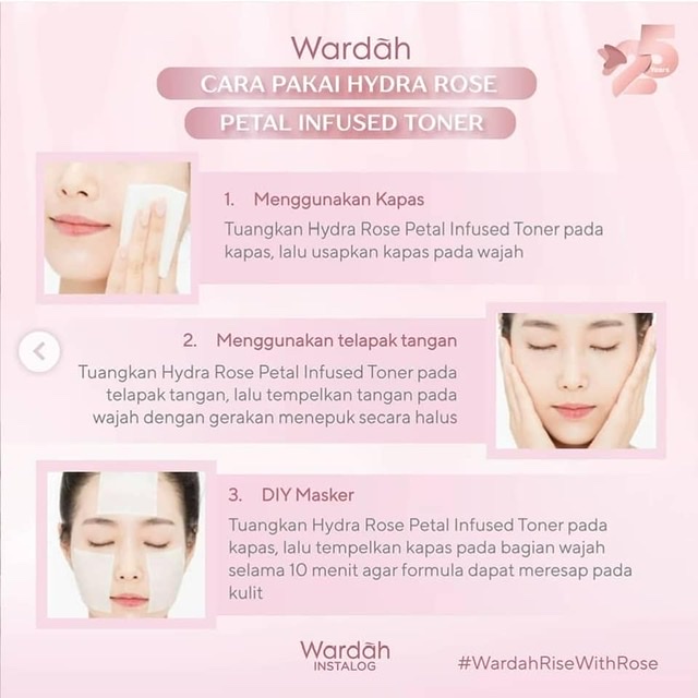 ✿ELYSABETHME✿ Paket Bundling Hydrarose Toner dan Hydrarose facial wash free cotton pad