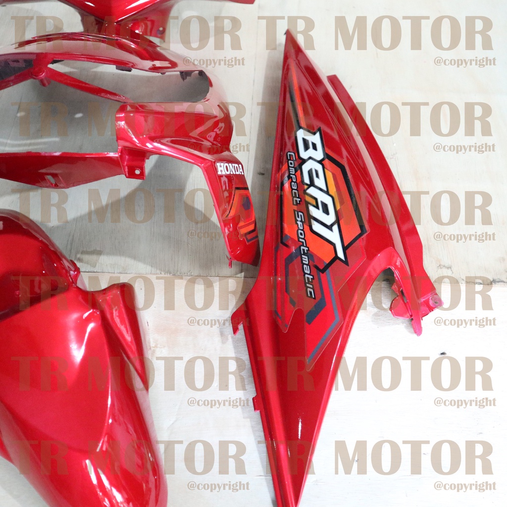 Cover Body Beat Karbu Lama 2008 Merah Full Set Halus Cover Body Full Halus Bodi Motor