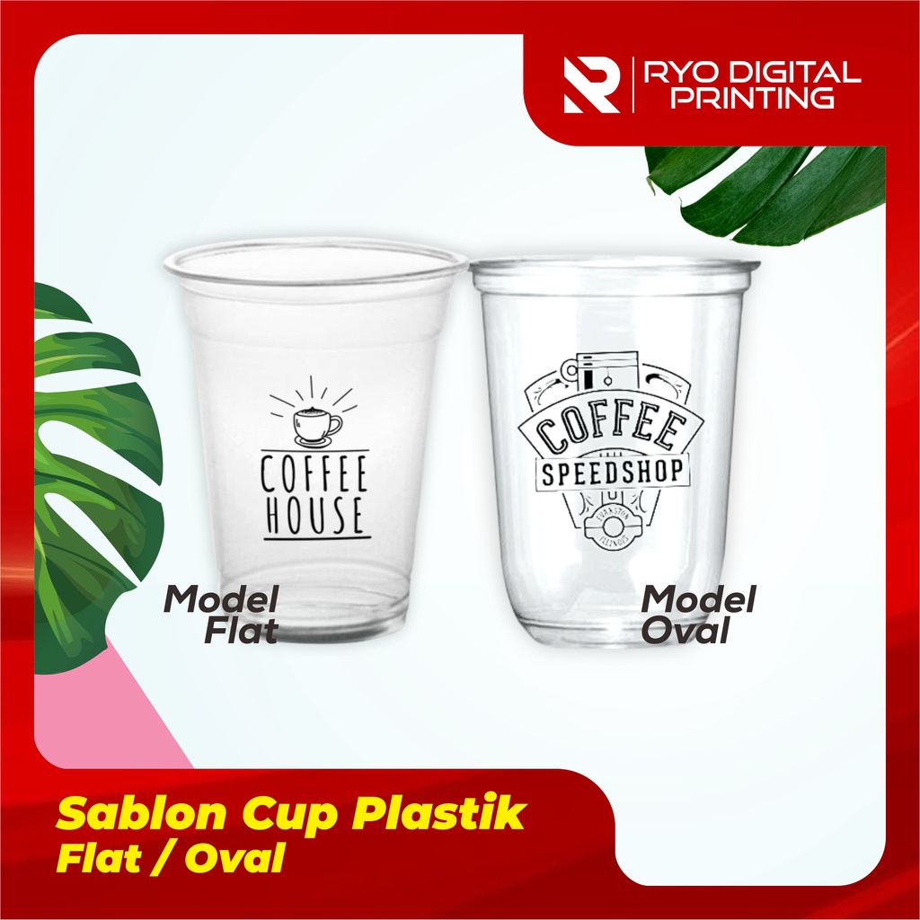 Cup Gelas Plastik Minuman Custom Sablon 1 Warna